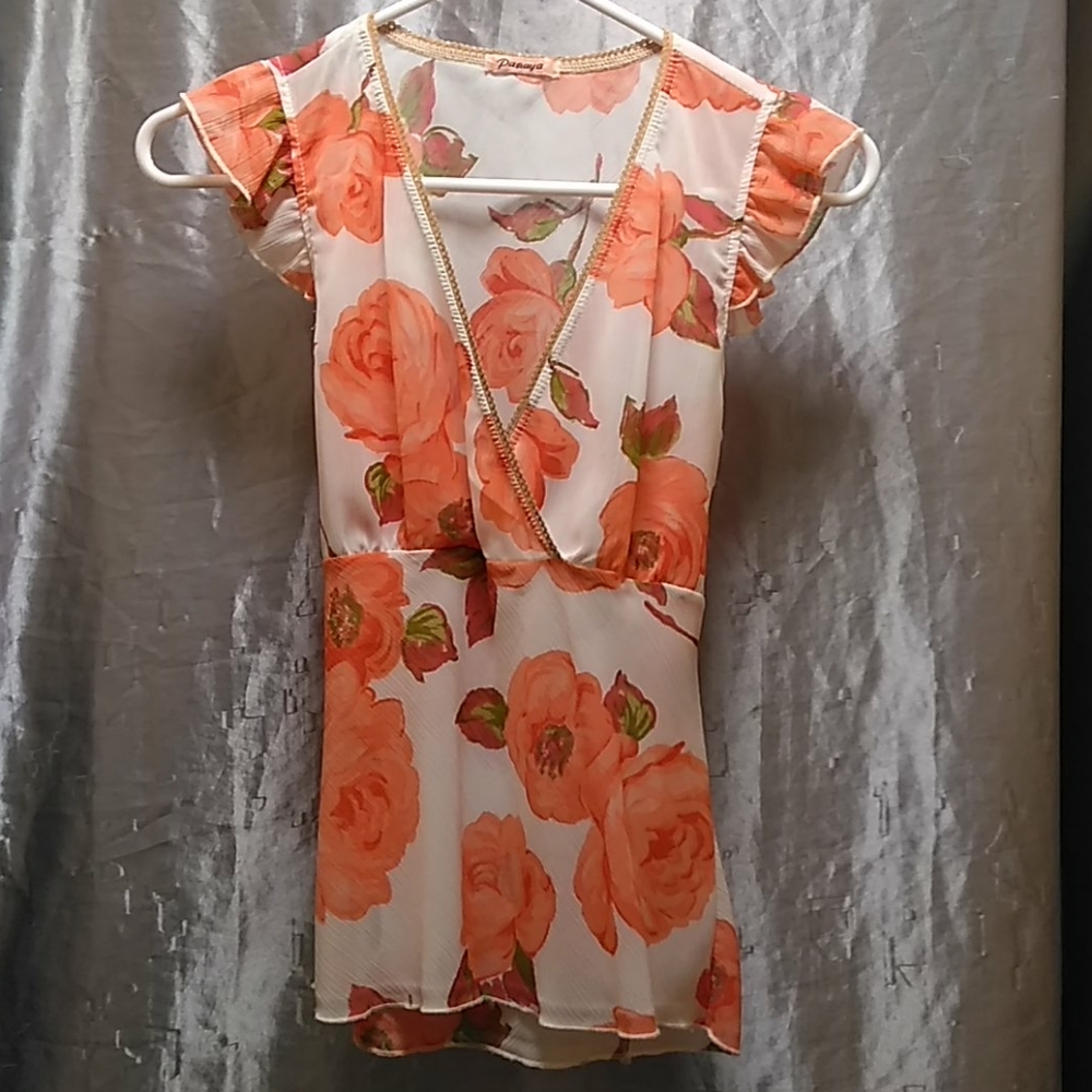 Sheer Floral Blouse